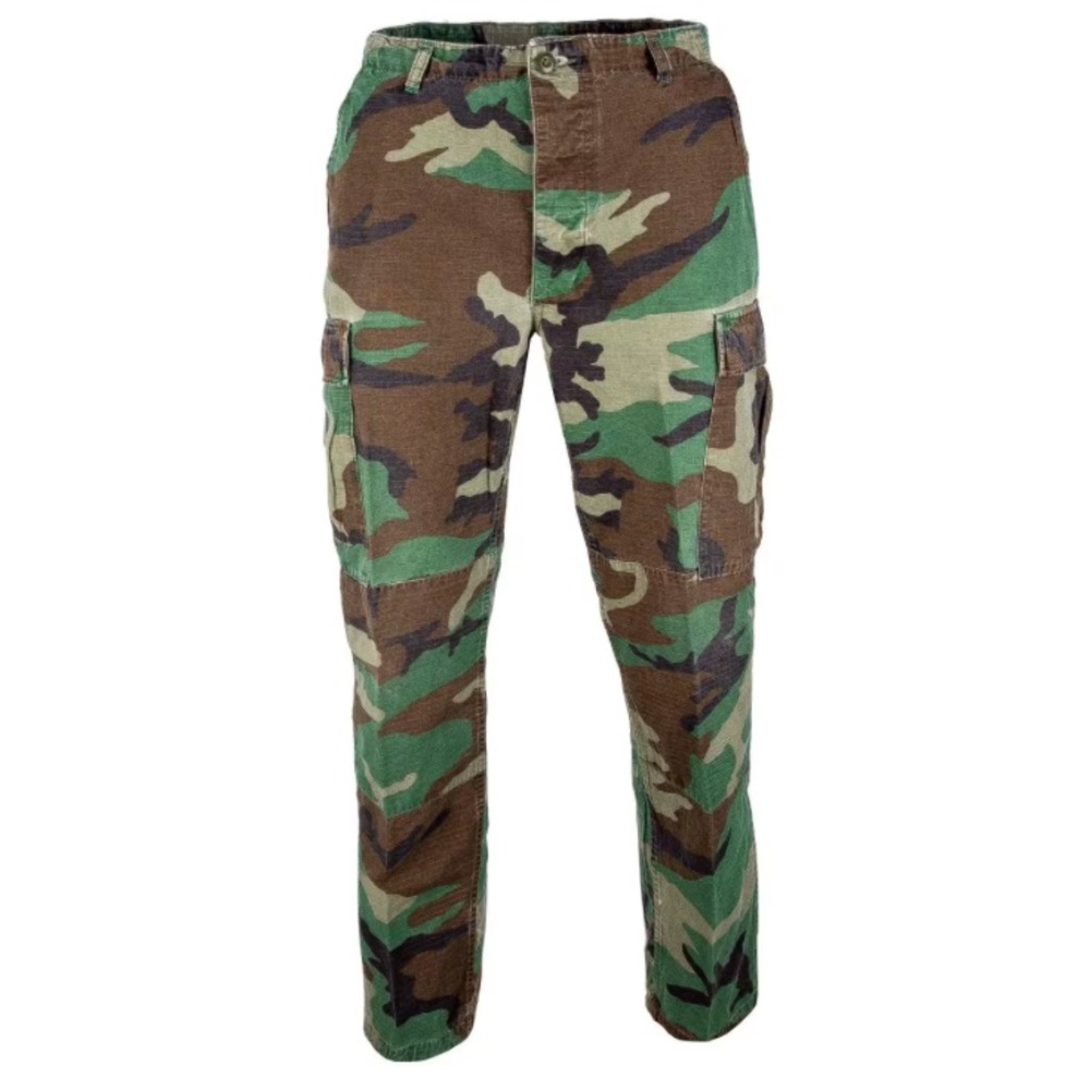 US BDU Field Pants woodland Camouflage - Army Combat Pants Size Medium Regular